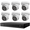 HiLook by Hikvision 6MP Acusense 8CH CCTV Kit - 6 x IP IPC-T262H-MU Turret Cameras + 8CH NVR