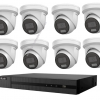 HiLook by Hikvision 6MP IPC-T262H-MU Acusense 8CH CCTV Kit - 8 x IP Turret Cameras + 8CH NVR